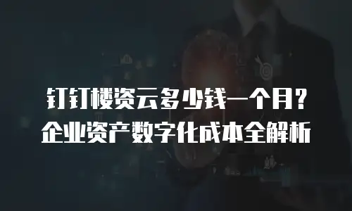钉钉楼资云多少钱一个月？企业资产数字化成本全解析