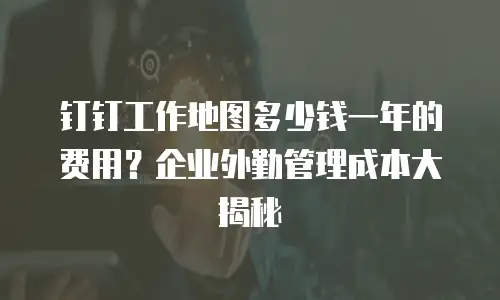钉钉工作地图多少钱一年的费用？企业外勤管理成本大揭秘