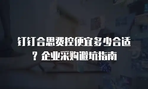 钉钉合思费控便宜多少合适？企业采购避坑指南