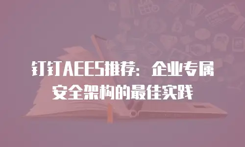 钉钉AEES推荐：企业专属安全架构的最佳实践