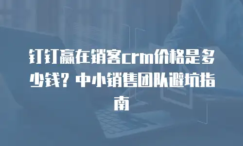 钉钉赢在销客crm价格是多少钱？中小销售团队避坑指南