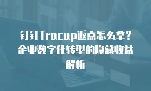钉钉Tracup返点怎么拿？企业数字化转型的隐藏收益解析