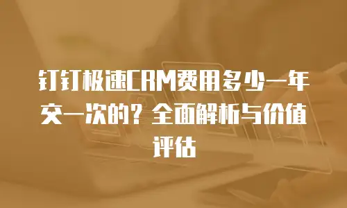 钉钉极速CRM费用多少一年交一次的？全面解析与价值评估