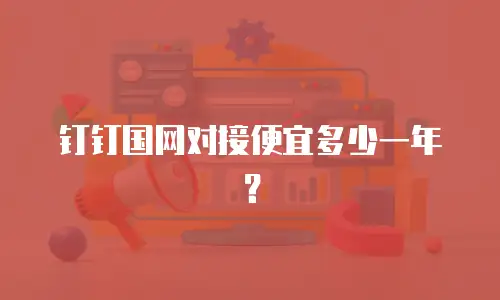钉钉国网对接便宜多少一年？