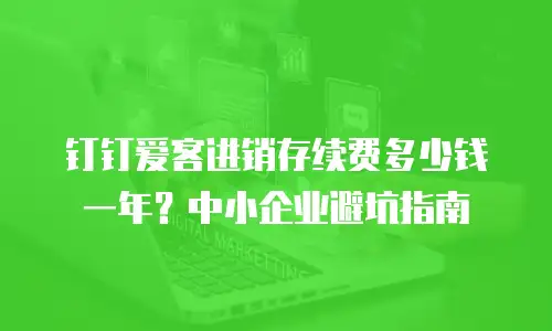 钉钉爱客进销存续费多少钱一年？中小企业避坑指南