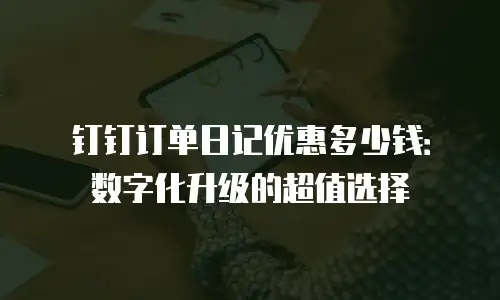 钉钉订单日记优惠多少钱：数字化升级的超值选择
