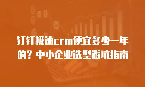 钉钉极速crm便宜多少一年的？中小企业选型避坑指南