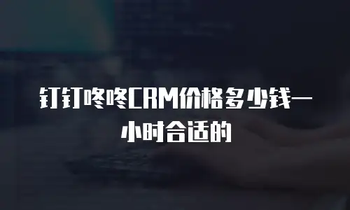 钉钉咚咚CRM价格多少钱一小时合适的