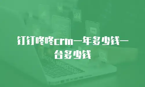 钉钉咚咚crm一年多少钱一台多少钱