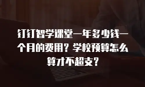 钉钉智学课堂一年多少钱一个月的费用？学校预算怎么算才不超支？