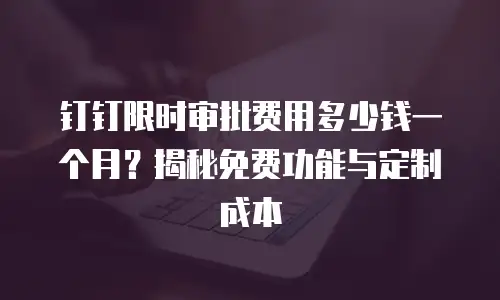 钉钉限时审批费用多少钱一个月？揭秘免费功能与定制成本