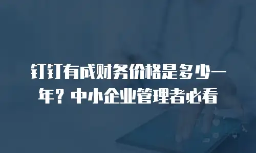 钉钉有成财务价格是多少一年？中小企业管理者必看