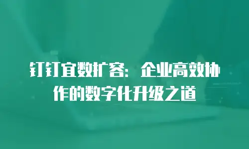 钉钉宜数扩容：企业高效协作的数字化升级之道