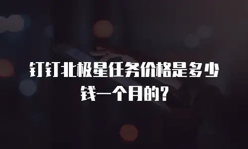 钉钉北极星任务价格是多少钱一个月的？