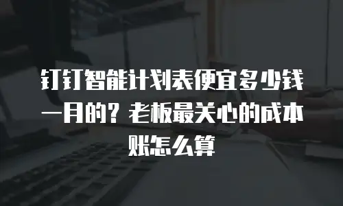 钉钉智能计划表便宜多少钱一月的？老板最关心的成本账怎么算