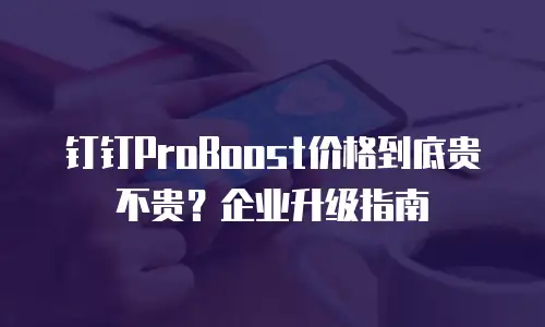 钉钉ProBoost价格到底贵不贵？企业升级指南