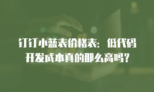 钉钉小蓝表价格表：低代码开发成本真的那么高吗？