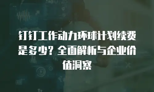 钉钉工作动力环球计划续费是多少？全面解析与企业价值洞察