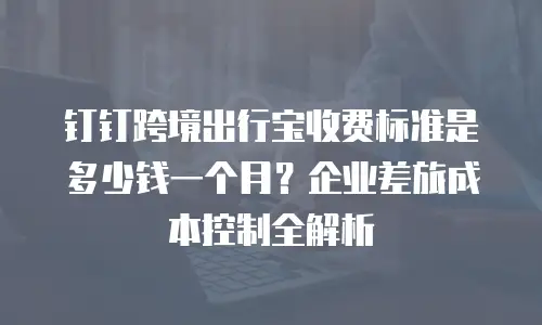 钉钉跨境出行宝收费标准是多少钱一个月？企业差旅成本控制全解析