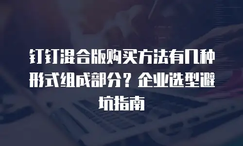 钉钉混合版购买方法有几种形式组成部分？企业选型避坑指南