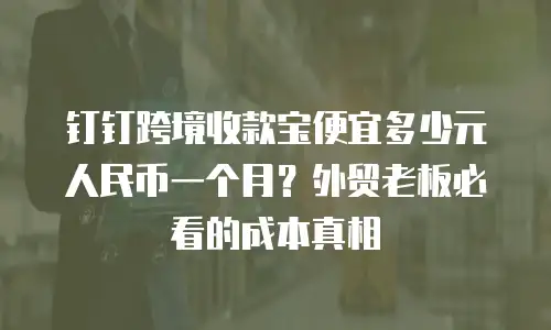 钉钉跨境收款宝便宜多少元人民币一个月？外贸老板必看的成本真相