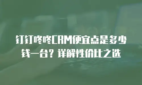 钉钉咚咚CRM便宜点是多少钱一台？详解性价比之选