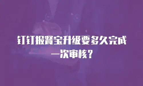 钉钉报餐宝升级要多久完成一次审核？