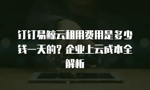 钉钉易鲸云租用费用是多少钱一天的？企业上云成本全解析