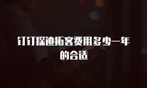 钉钉探迹拓客费用多少一年的合适