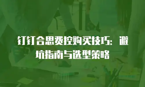 钉钉合思费控购买技巧：避坑指南与选型策略