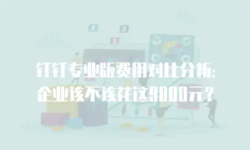 钉钉专业版费用对比分析：企业该不该花这9800元？