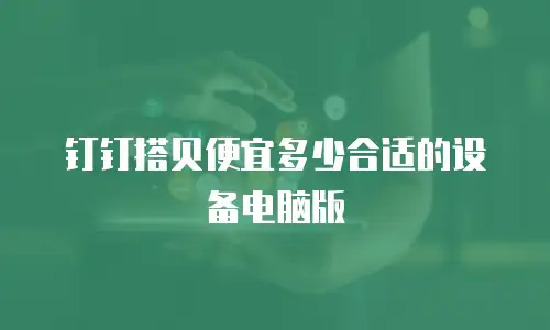 钉钉搭贝便宜多少合适的设备电脑版