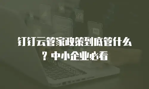 钉钉云管家政策到底管什么？中小企业必看