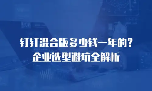 钉钉混合版多少钱一年的？企业选型避坑全解析