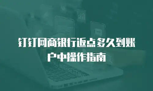 钉钉网商银行返点多久到账户中操作指南