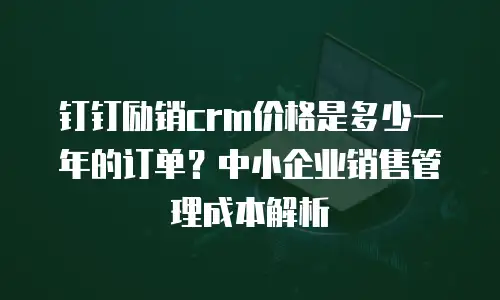 钉钉励销crm价格是多少一年的订单？中小企业销售管理成本解析