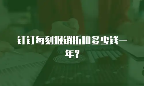钉钉每刻报销折扣多少钱一年？