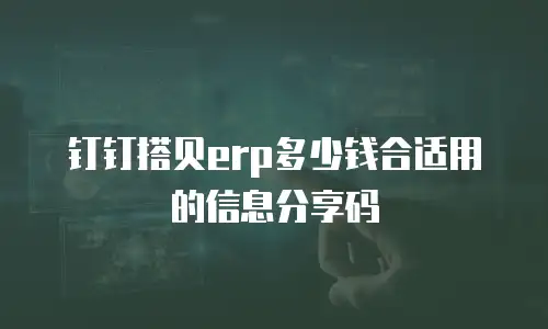 钉钉搭贝erp多少钱合适用的信息分享码