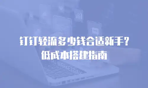 钉钉轻流多少钱合适新手？低成本搭建指南