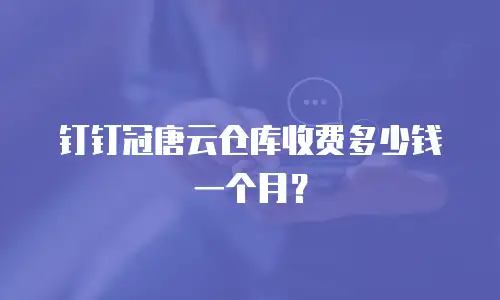 钉钉冠唐云仓库收费多少钱一个月？