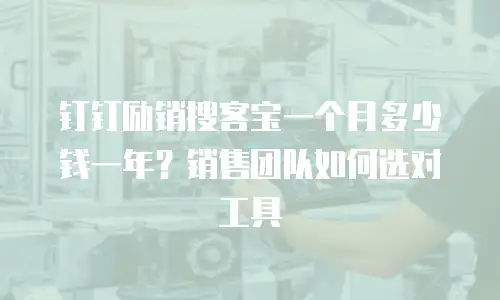 钉钉励销搜客宝一个月多少钱一年？销售团队如何选对工具