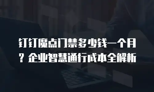 钉钉魔点门禁多少钱一个月？企业智慧通行成本全解析