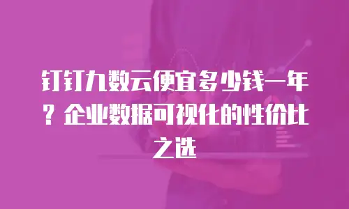 钉钉九数云便宜多少钱一年？企业数据可视化的性价比之选