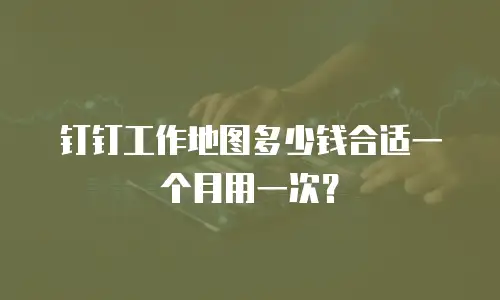 钉钉工作地图多少钱合适一个月用一次？
