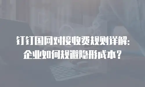 钉钉国网对接收费规则详解：企业如何规避隐形成本？