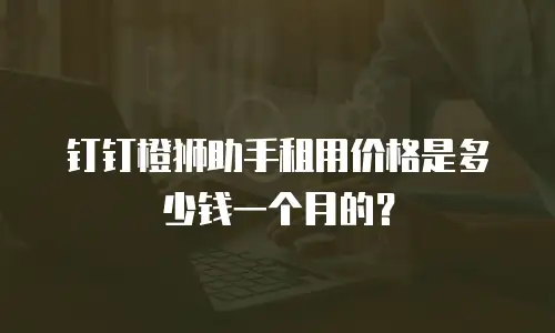钉钉橙狮助手租用价格是多少钱一个月的？