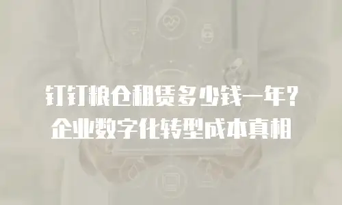 钉钉粮仓租赁多少钱一年？企业数字化转型成本真相