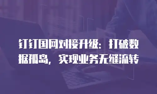 钉钉国网对接升级：打破数据孤岛，实现业务无缝流转
