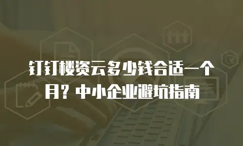 钉钉楼资云多少钱合适一个月？中小企业避坑指南