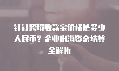 钉钉跨境收款宝价格是多少人民币？企业出海资金结算全解析